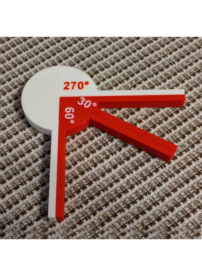 1 Set Red Plastic Math Teaching Aids Angle Measurement Tools for Students - Image 5
