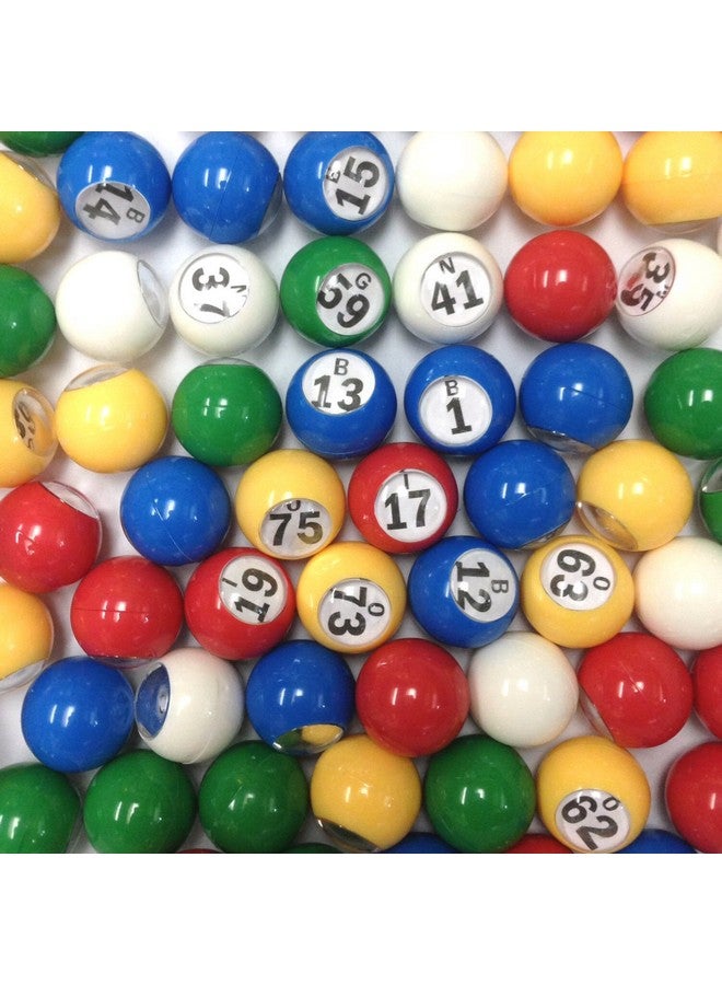 Tapp Collections Multi Color Plastic Bingo Ball Set with Satin Drawstring Bag (Grey Color) - Image 3