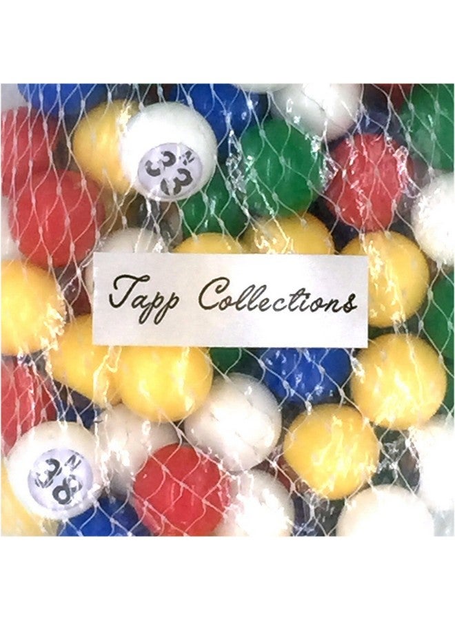Tapp Collections Multi Color Plastic Bingo Ball Set with Satin Drawstring Bag (Grey Color) - Image 4