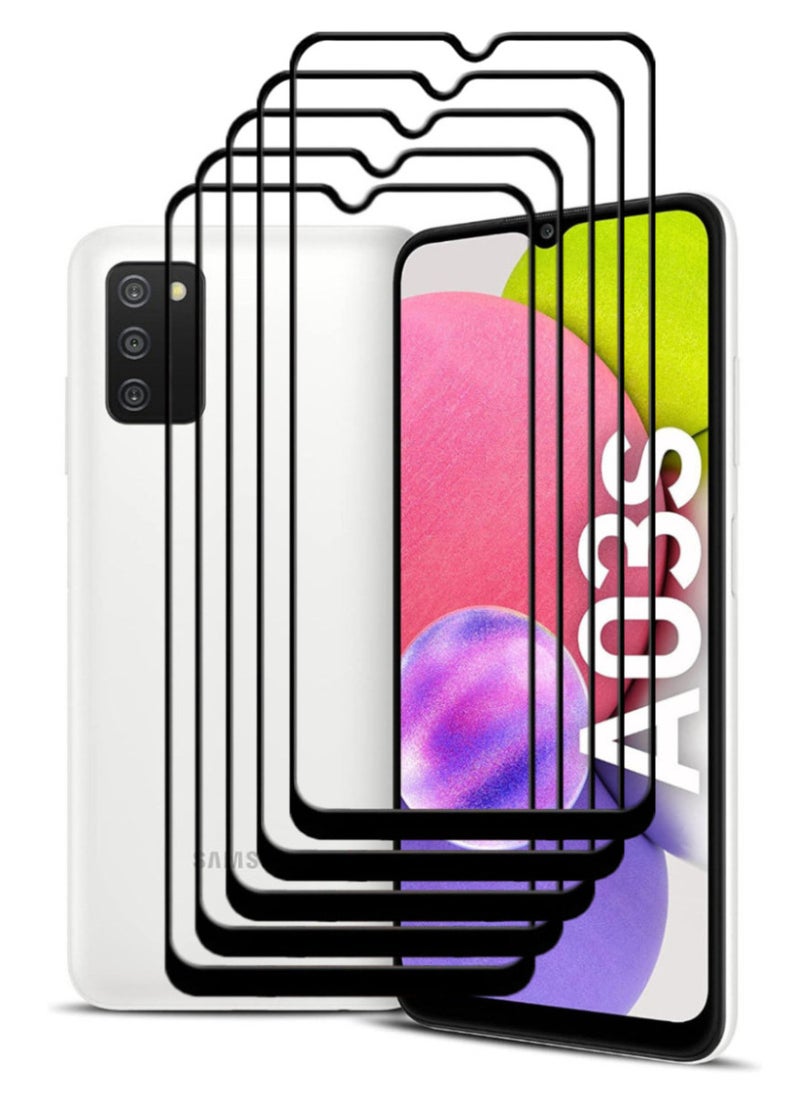 ACLIX 5 Pieces Antistatic ESD Dustproof Premium Quality High Definition Tempered Glass Screen Protector Designed For Samsung Galaxy A03s - Image 1