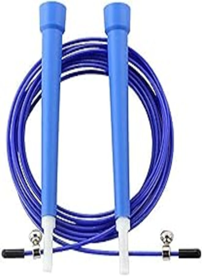 AOLIKES AOLIKES Steel Wire PVC Handle Durable Skipping Jump Rope for Crossfit Fitness Exercise Training Workout 3M - Blue 