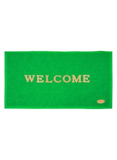 Kuber Industries Kuber Industries Indoor Outdoor Anti-Slip Welcome Rubber Door Mat, Welcome Mat, 23"x15" (Green)-50KM01093  - Image 3