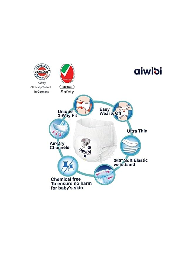aiwibi Lovely Thinker Ultra Thin Premium Baby Pants Size L 9 14Kg 44 Pieces - Image 2