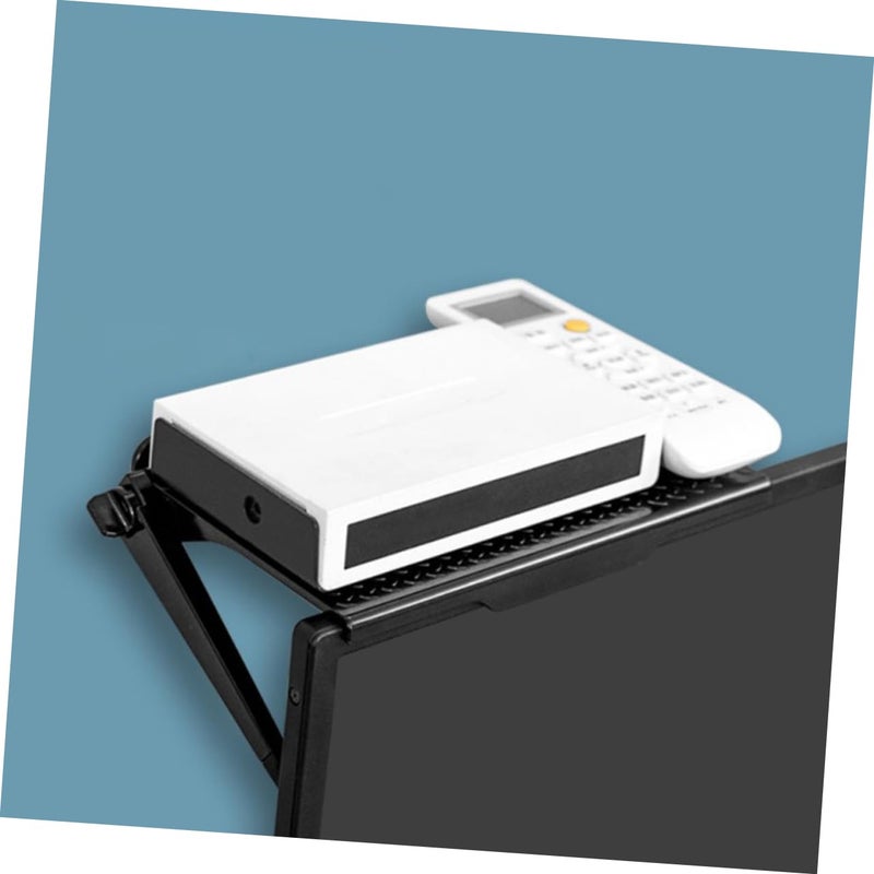 Adjustable Floating TV Stand Mount Elevated Shelf For Monitor Laptop Storage - Image 4