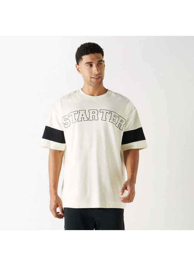 STARTER Starter Logo Print T-shirt with Short Sleeves and Crew Neck