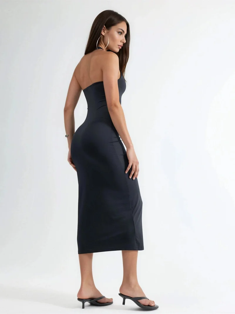 هيكاب Halter Neck Midi Bodycon Dress