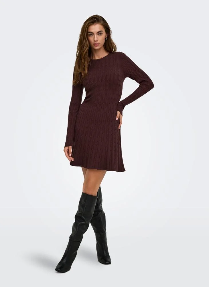 Casual Long Sleeve Mini Dress