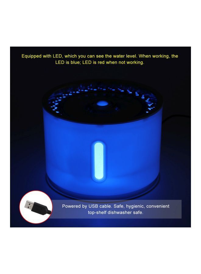 NIBEMINENT Electric Pet Drinking Fountain White/Yellow 2.4L - Image 5