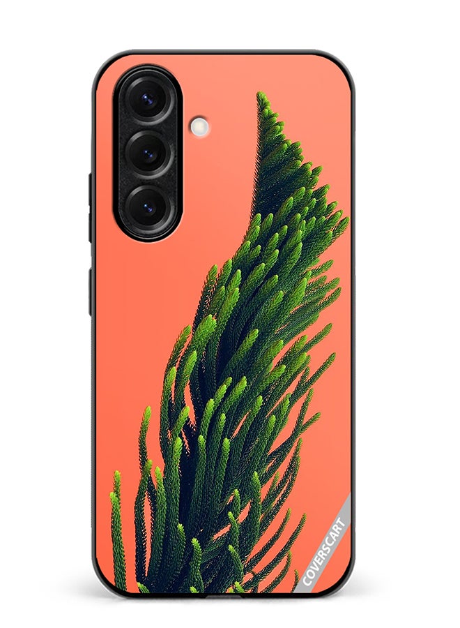 VR CREATIVE Protective Case Cover For Samsung Galaxy S25 Green Leafs Plant Poster Design Multicolour