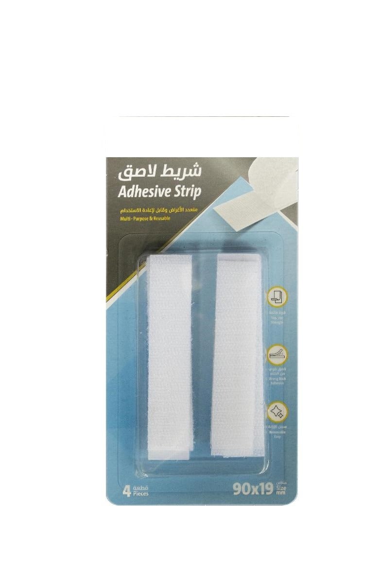شرائط تثبيت خلفية لاصقة 19 × 90 مم