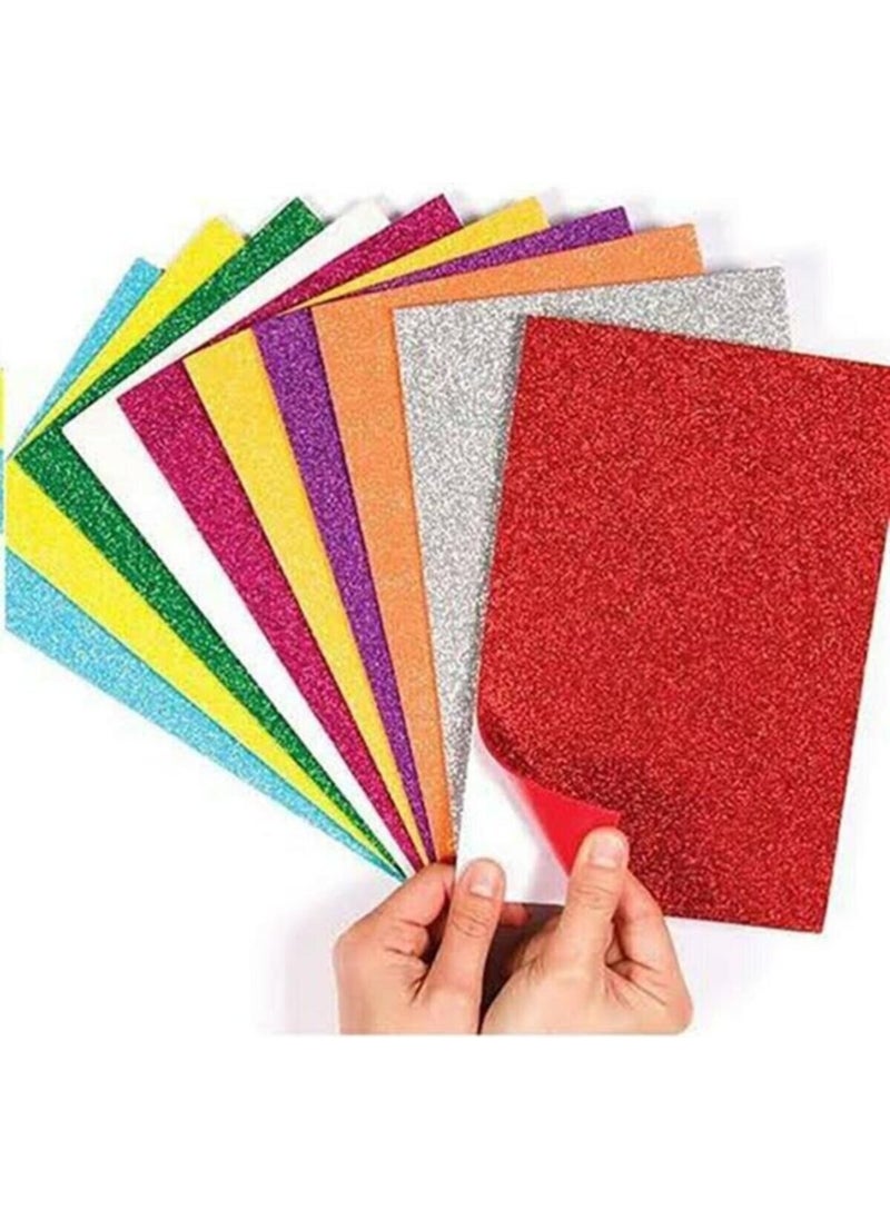 BUBU - Glitter Adhesive Eva 20X30 cm 10 Colors - Image 1
