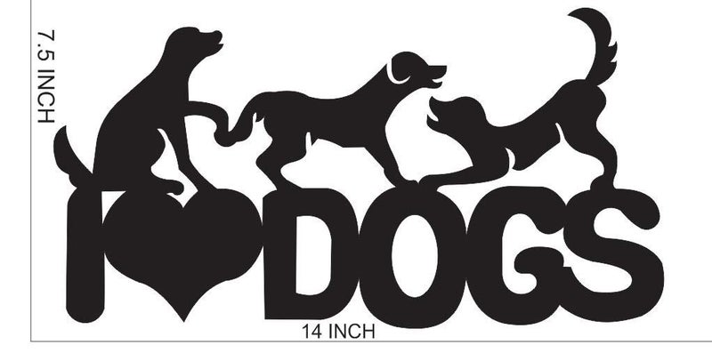 300Sparkles Pet Dog Love Wooden Wall Decor Hanging Frame For Home Living Room Pet House Decorative Item for Dogs Lover Friends and Family Black Style3 - Image 2