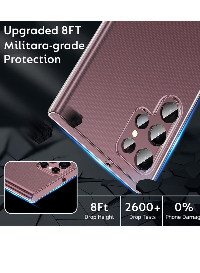 إلترازون Crystal Clear Case Designed for Galaxy S22 ULTRA,Slim Fit [Ultra Transparent ] Shockproof Case Cover for Samsung Galaxy S22 ULTRA - Image 4