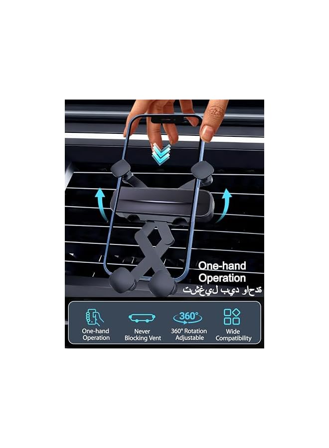 Green Tiger Gravity Car Phone Holder, One-hand Auto Lock Phone Mount for Car, Car Mount with 360° Rotation/Swing Arm, Easy to Install Car Accessories, Fits iPhone 17/16/15/14 & All 4.7-6.9" Smartphones - Image 2