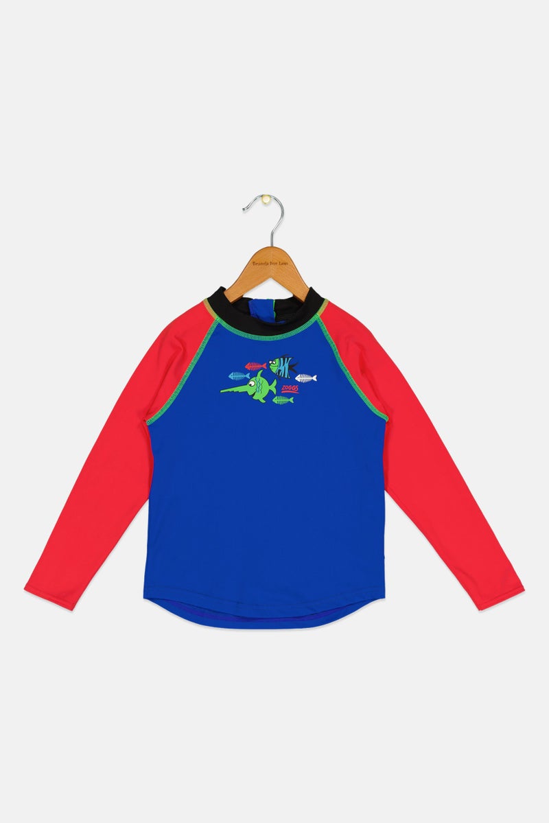 ZOGGS Toddlers Boy Graphic Print Rash Guard, Multicolor  - Image 1