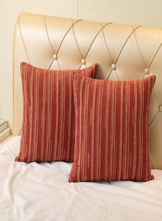 Yeiotsy Pillow Cases Bohemia, Pack of 2, Modern Striped Throw Pillow Covers Geometric Cushion Covers for Sofa Holiday Party Decoration (Red, 18 X 18 Inches) - Image 4