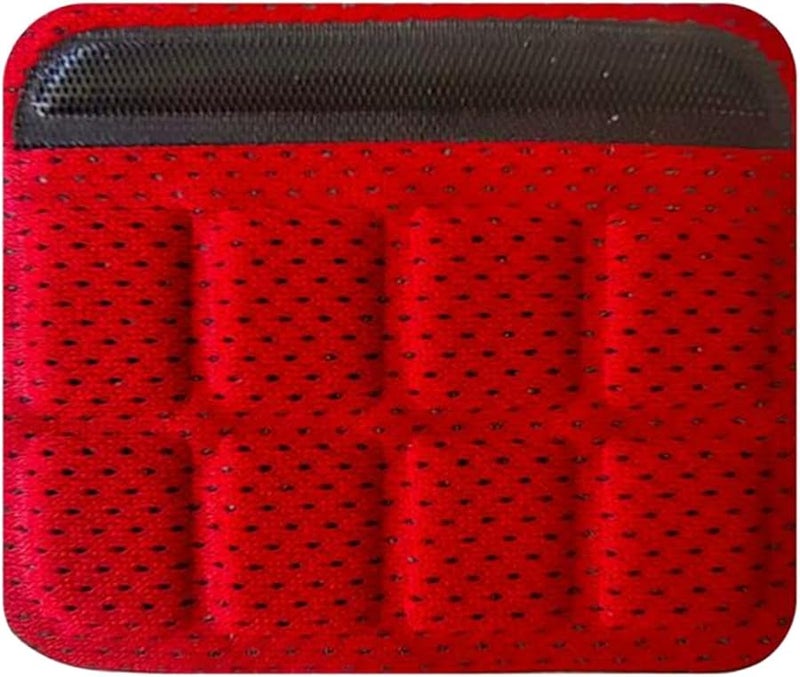 Red Motorcycle Helmet Chin Strap Padding Cushion Liner Pad for Bike Riding - Image 1