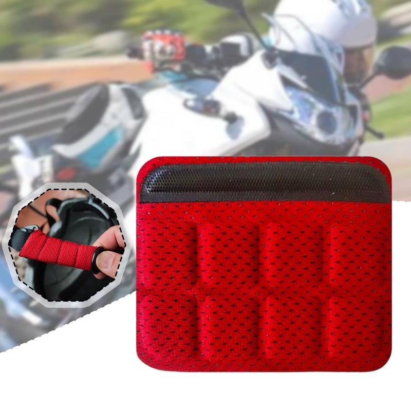 Red Motorcycle Helmet Chin Strap Padding Cushion Liner Pad for Bike Riding - Image 5