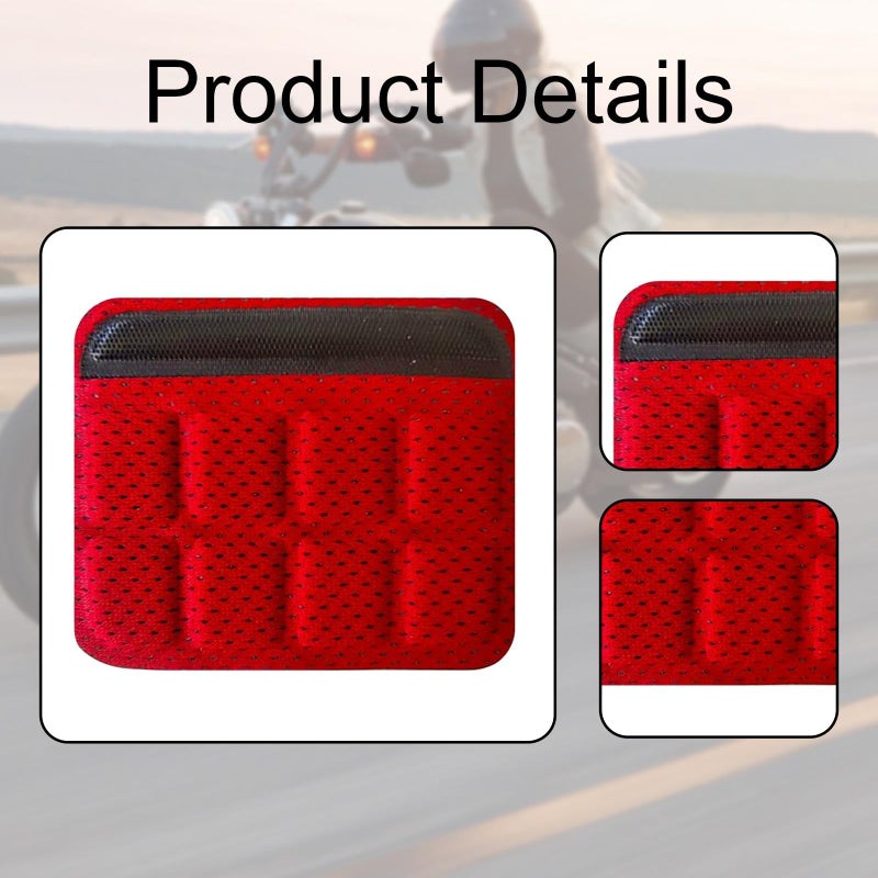 Red Motorcycle Helmet Chin Strap Padding Cushion Liner Pad for Bike Riding - Image 3