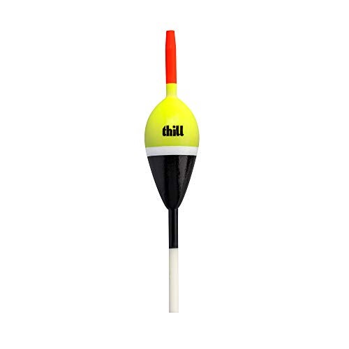 Thill Night 'N Day Glow Float Balsa Wood Fishing Bobber, Fishing Gear and Accessories, 1" Oval, Slip Float - Image 1