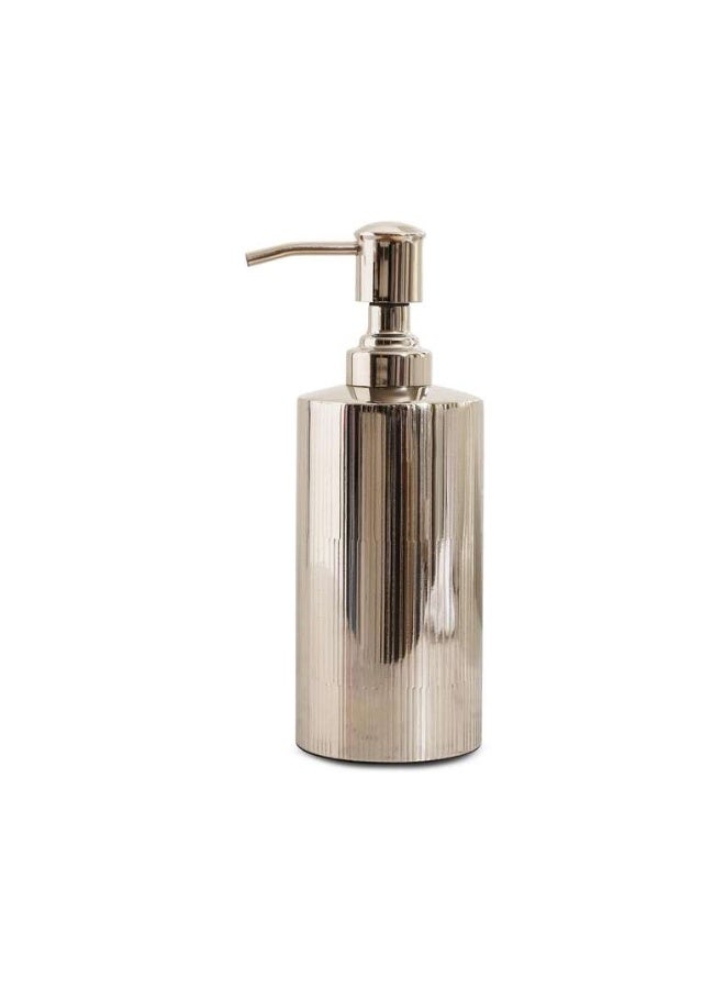 Pan Home موزع صابون معدني ميتور Dia6x18cm - فضي - Image 2