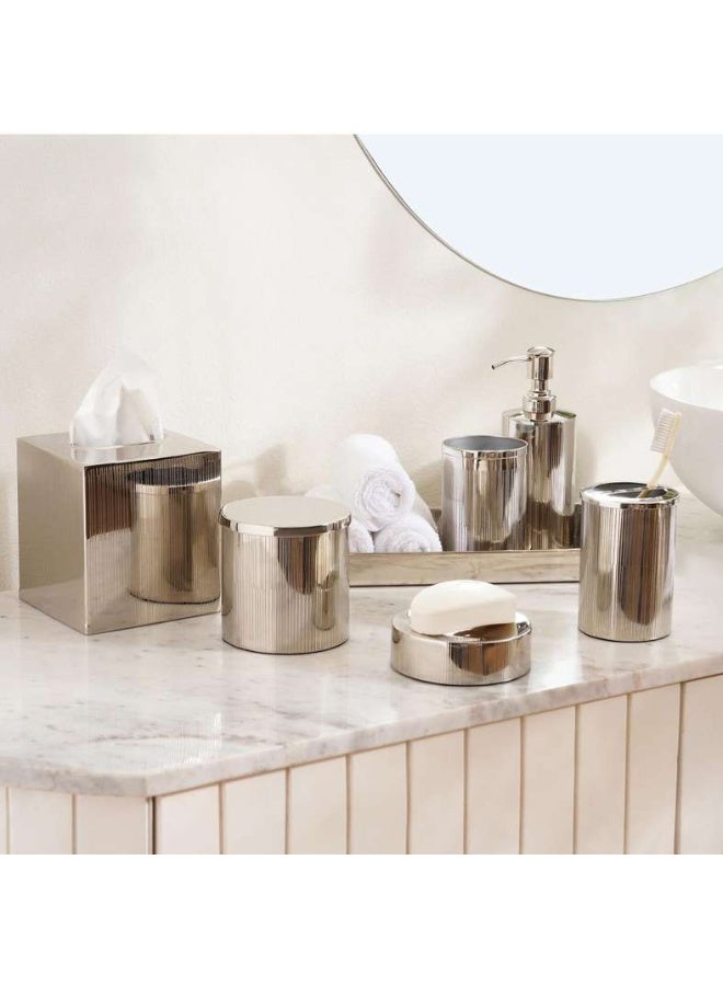 Pan Home موزع صابون معدني ميتور Dia6x18cm - فضي - Image 1