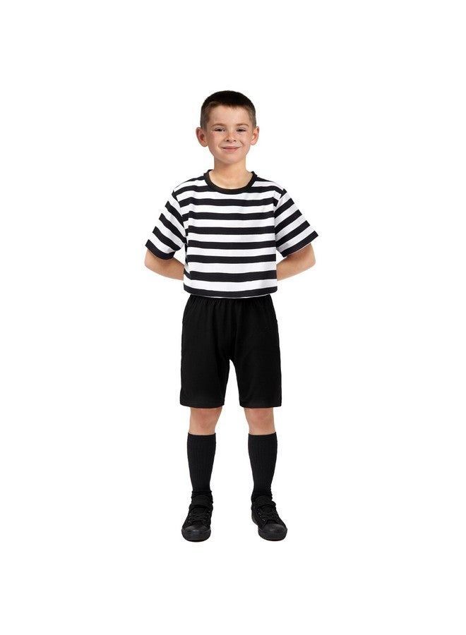 Spooktacular Creations Halloween Kids Costume Cosplay For Boys, Child Halloween Black And White Striped Shirt With Short And Socks For Halloween Costume Parties (3T)  - Image 3