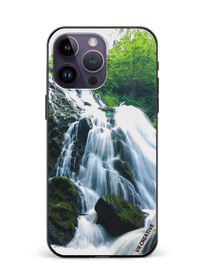 VR CREATIVE Protective Case Cover For Apple iPhone 16 Pro Waterfall Design Multicolour - Image 1