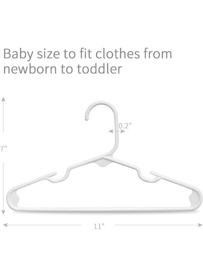 ManGotree Kids Hangers 20 Pack, White Baby Hangers for Closet, Slim Plastic Hangers Cute Infant Hangers, Durable Kids Clothes Hanger Toddler Hangers, Childrens Hangers Baby Hangers for Nursery - Image 2