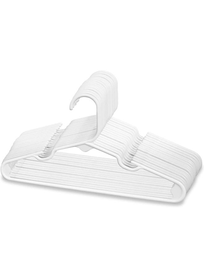 ManGotree Kids Hangers 20 Pack, White Baby Hangers for Closet, Slim Plastic Hangers Cute Infant Hangers, Durable Kids Clothes Hanger Toddler Hangers, Childrens Hangers Baby Hangers for Nursery - Image 1