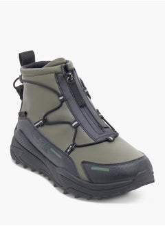 Lee Cooper Mens Solid Chukka Boots with Lace Detail and Zip Closure  - Image 2