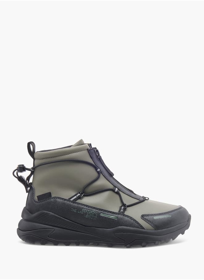 Lee Cooper - Mens Solid Chukka Boots with Lace Detail and Zip Closure - Image 1