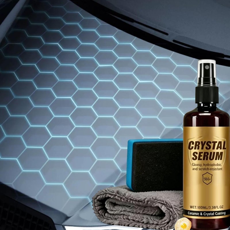 Ceramic Coating for Cars,100ml Paint Protection Spray | Car Ceramic Coating Kit with Sponge and Cloth - for Workshop Garage SUV Truck Automotive Maintenance - Image 3