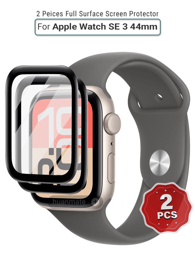 huanmate 2 Pieces Apple Watch SE 3 44mm Premium Screen Protector- Crisp Clarity, Ultimate Safety, Shield Against Smudges, Reliable Quality, Easy Installation & Removal - Image 1