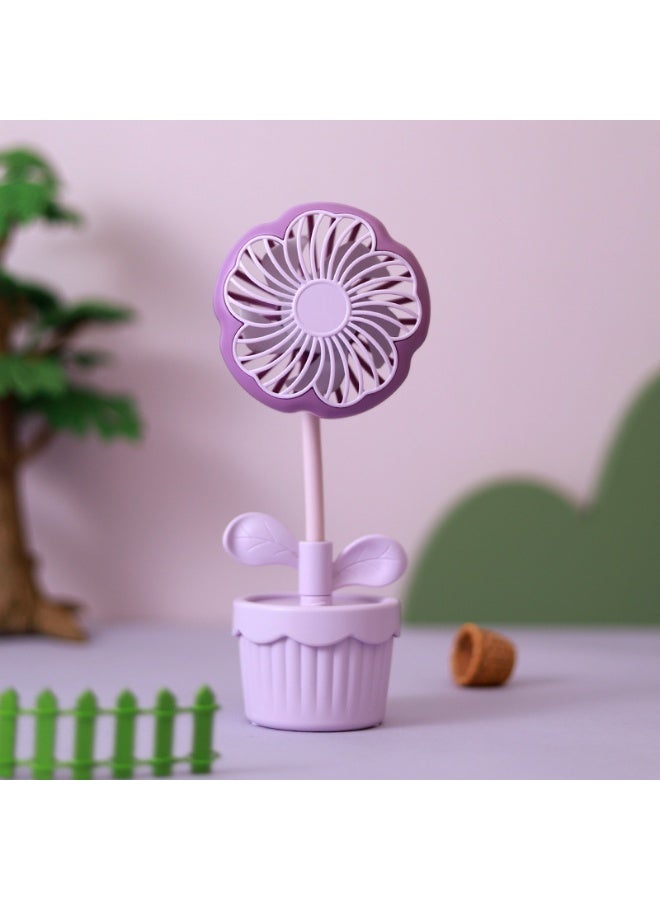 Nariele New USB Cute Flower Pot Shaped Small Fan