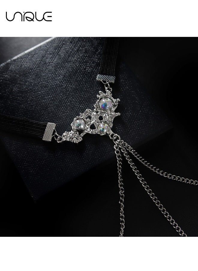 Unique - Women's Leg Chain Jewelry - Thigh Chain - High Elasticity Leg Chain + Waist Chain - Diamond Tassel Leg Chain - Glitter Body Chain Fashion Pendant Body Jewelry Girl Beach Summer Vacation Accessories (S - Image 1