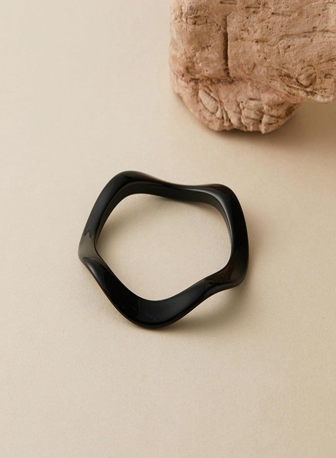 YBMYCM 5PCS Acrylic Chunky Bangle Bracelets for Women Resin Geometric Irregular Wristbands Stackable Bracelet Gift Jewelry - Image 5