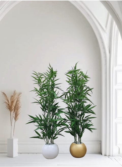 An artificial decorative plant tree with a 100 cm pot, consisting of 2 pieces