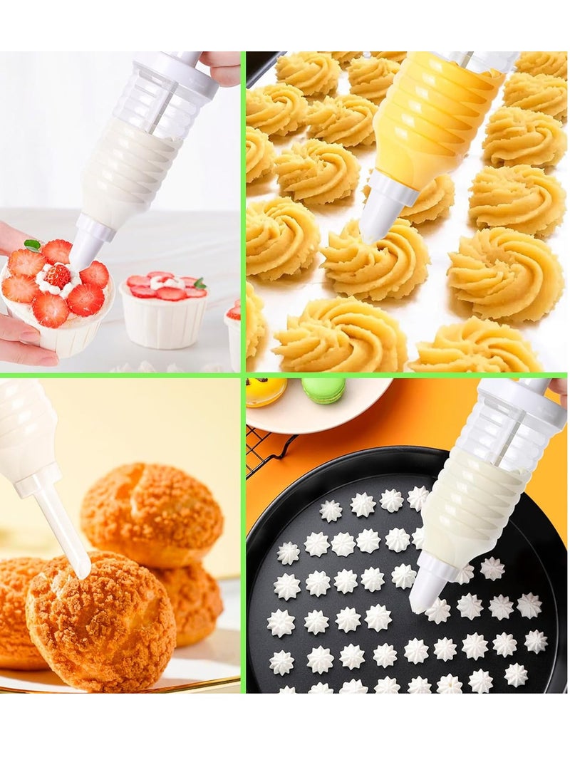 general Cake Decorating Gun, Cupcake Icing Piping Kit, Cake Decorating Kit with 8 Piping Tips, Cupcake Injector/Decorating Icing Set, White - Image 4