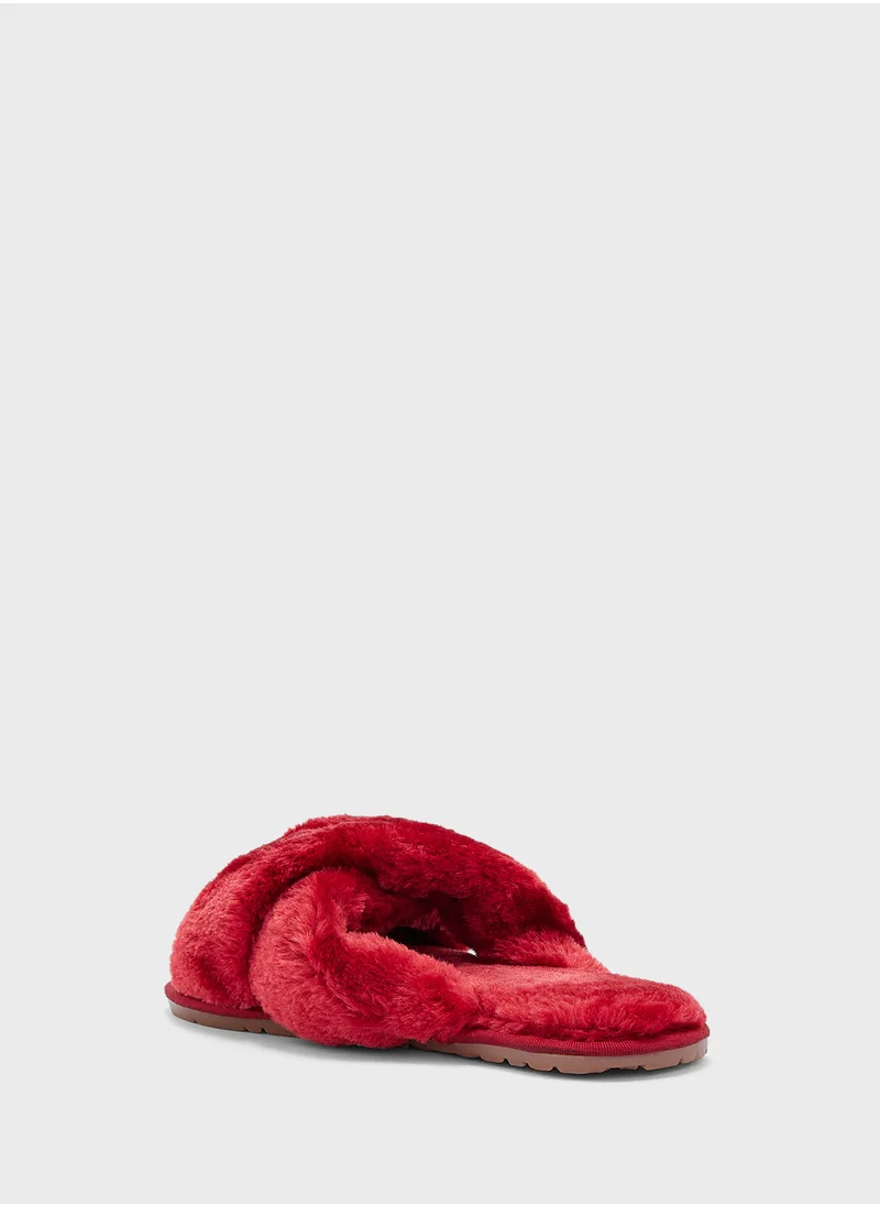Ginger Fluffy Crossover Bedroom Slippers