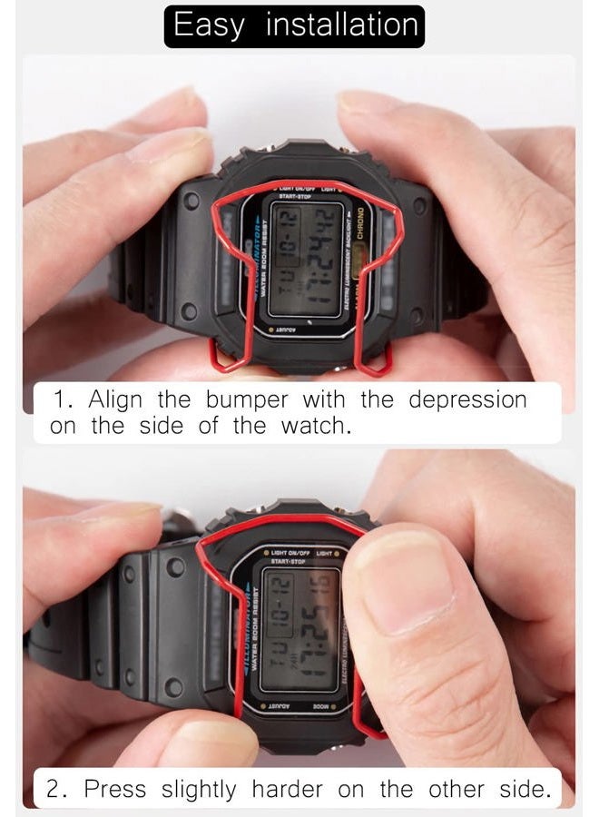 Sooharic Stainless Watch Screen Protection Bumper Compatible With Casio G-Shock Dw 5600E, 5000, 5030, 5035, 5025, Gwx 5600, Gw Gwb 5035 (Black) - Image 5