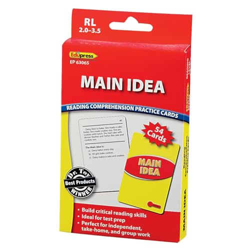 Edupress Reading Comprehension Cards, Main Idea, Lvl: 2.0-3.5 (EP-3065) - Image 1