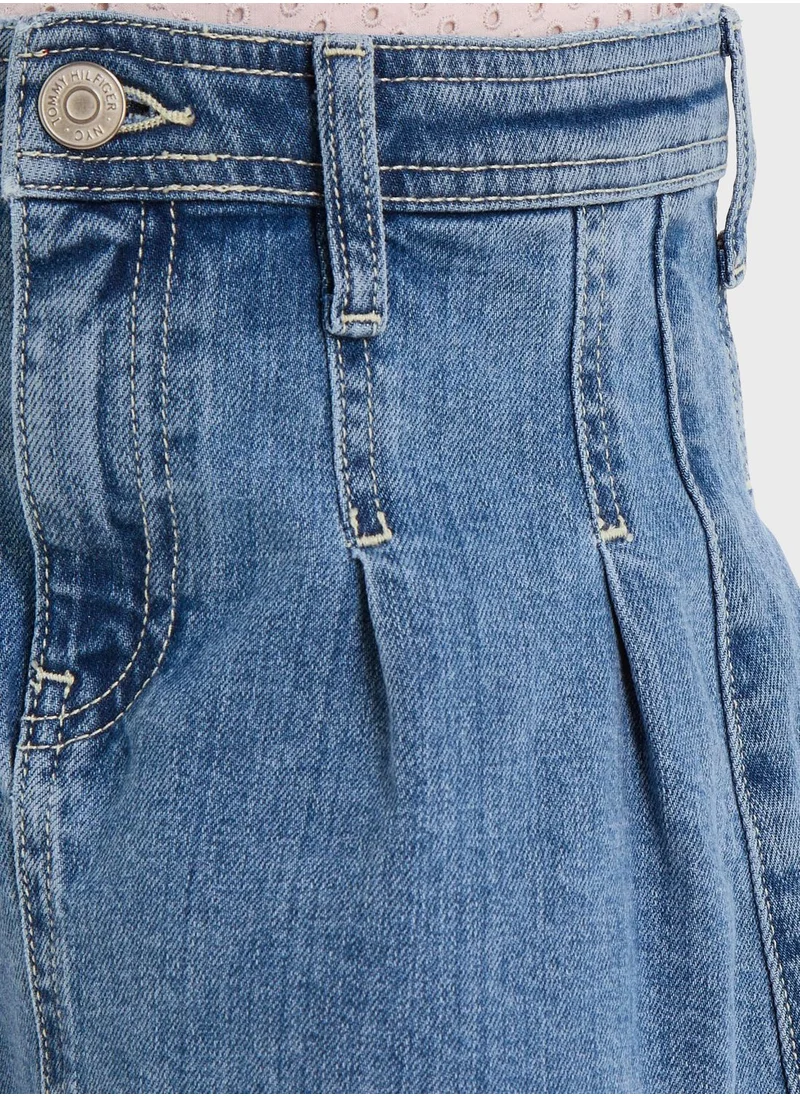 TOMMY HILFIGER Kids Denim Midi Skirt
