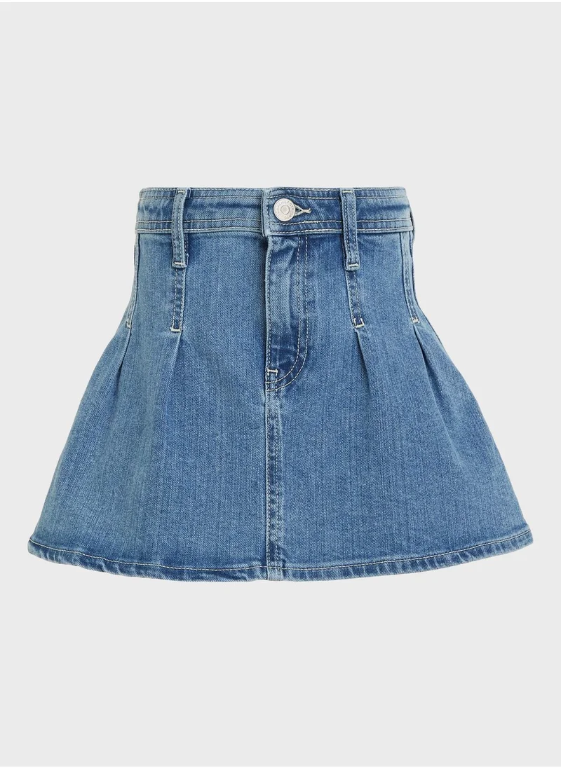 TOMMY HILFIGER Kids Denim Midi Skirt