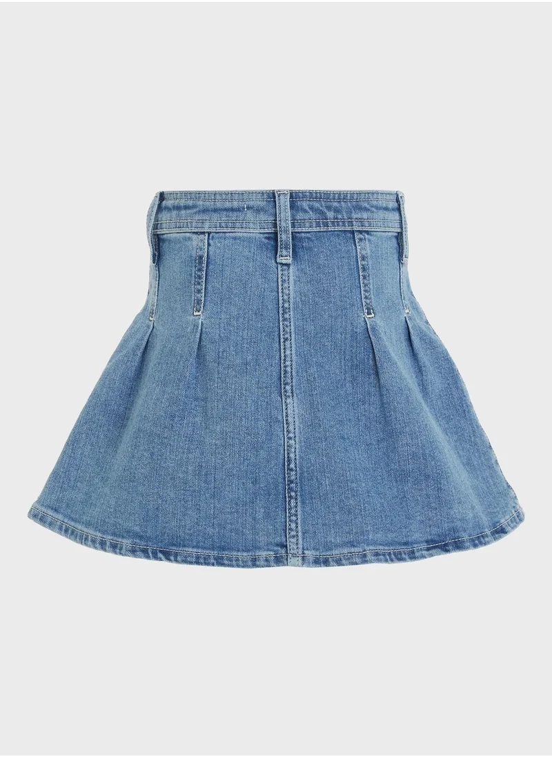 TOMMY HILFIGER Kids Denim Midi Skirt