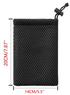 Nylon Mesh Drawstring Bag, 7.87'' x 5.5'' Small Storage Pouch, String Bags for Mini Stuff, MP3 ,Charger, Earphone, Key, 3pcs Travel Kit Organizer for Lipstick Cosmetic Jewelry, Black - pzsku/ZA6705CDD52D65FEB0725Z/45/_/1735179328/e9343809-85f1-408e-be65-cd9756a1162a