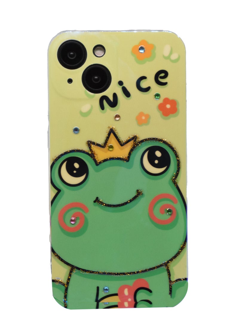 Houmt iPhone 14 Plus Case Cute Girls Women descent Laser Bling Glitter Soft Silicone Bumper Protective Phone Cover  - Image 1