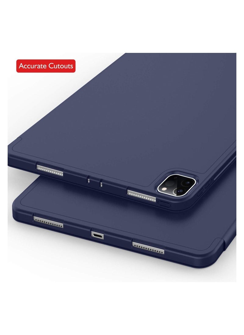 Generic - iPad Pro 12.9 Case 2020 with Pencil Holder (4th Generation), Premium Protective Case Cover with Soft TPU Back and Auto Sleep/Wake Feature for 2020/2018 - Image 1