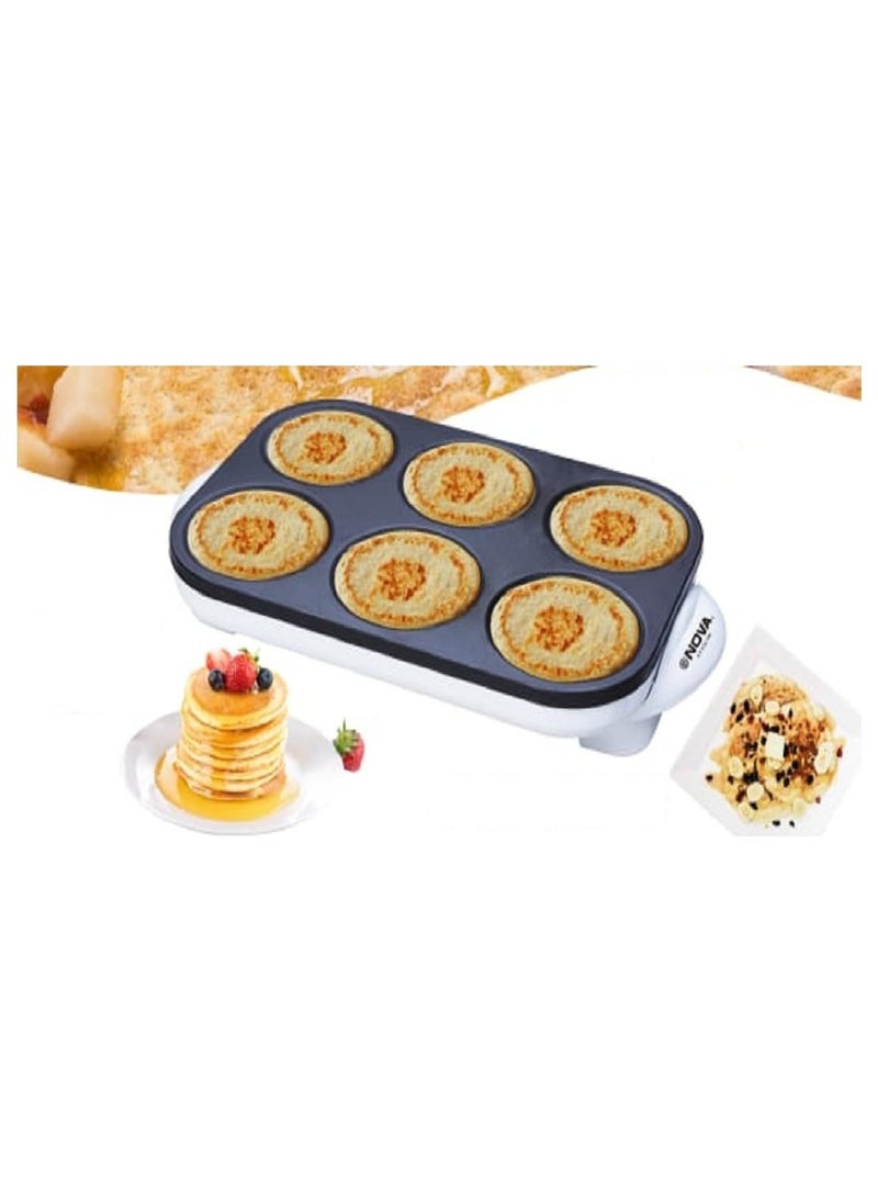 NOVA 2-In-1 Pancake & Crepe Maker | 1000W Non-Stick | 220-240V Electric Griddle - NT-172CM6" White  - Image 2