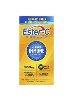 Ester - C EsterC, 24 Hour Immune Support, 1,000 mg, 90 Vegetarian Coated Tablets (500 mg per Tablet)  - Image 1